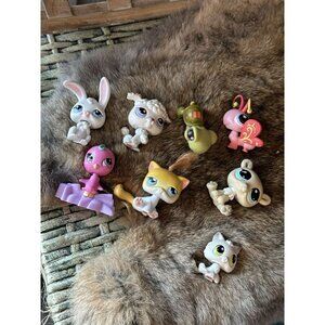 Hasbro Littlest Pet Shop Figure Lot #42 619 49 101 7 202 759 100 Cat Bunny Bear